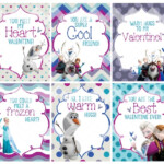 Frozen Printable Valentine s Day Cards Digital File