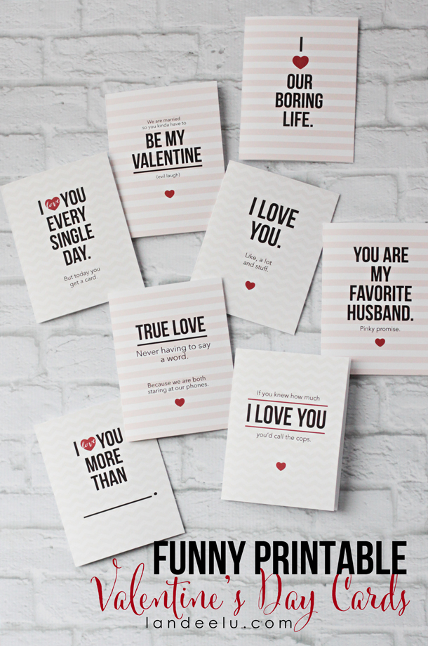 Funny Printable Valentine s Day Cards Landeelu