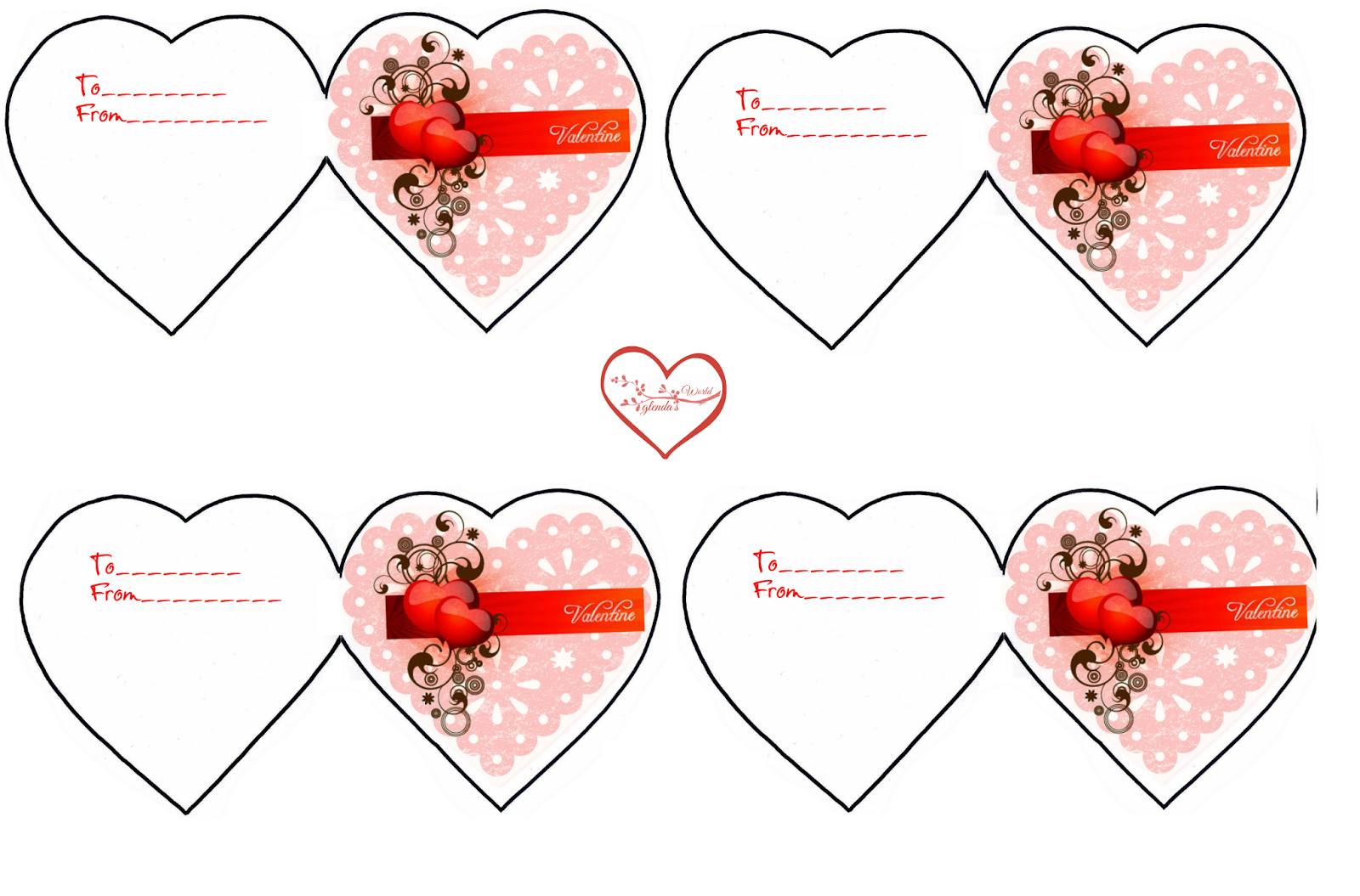 Glenda s World Valentine Printable S For Kids