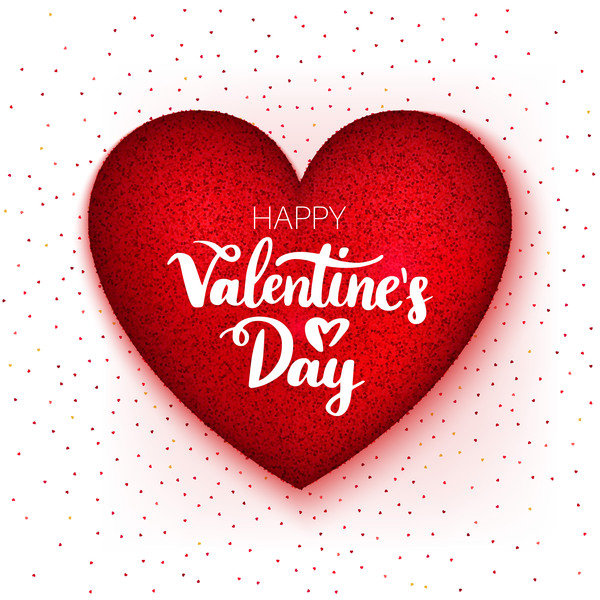 Happy Valentine Day Heart Vector Material Free Download