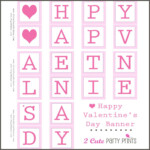 Happy Valentine s Day Banner Printable Printable Banner Happy