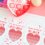 Heart Pop It Valentine With Free Printable Tags In 2022 Valentines