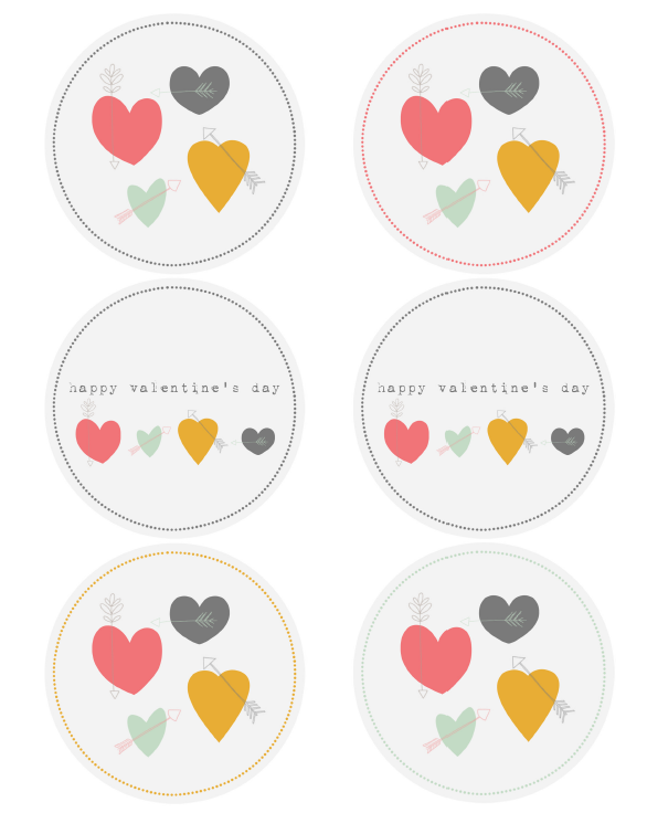 Hearts Arrows Valentine Labels By Catherine Auger Free Printable 