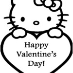 Hello Kitty Valentine Coloring Pages Valentines Day Coloring Page