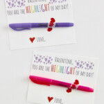 Highlighter Valentine Card With Free Printable Smashed Peas Carrots