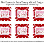 Hugs And Kisses Valentine Free Printable Tag Card Valentines