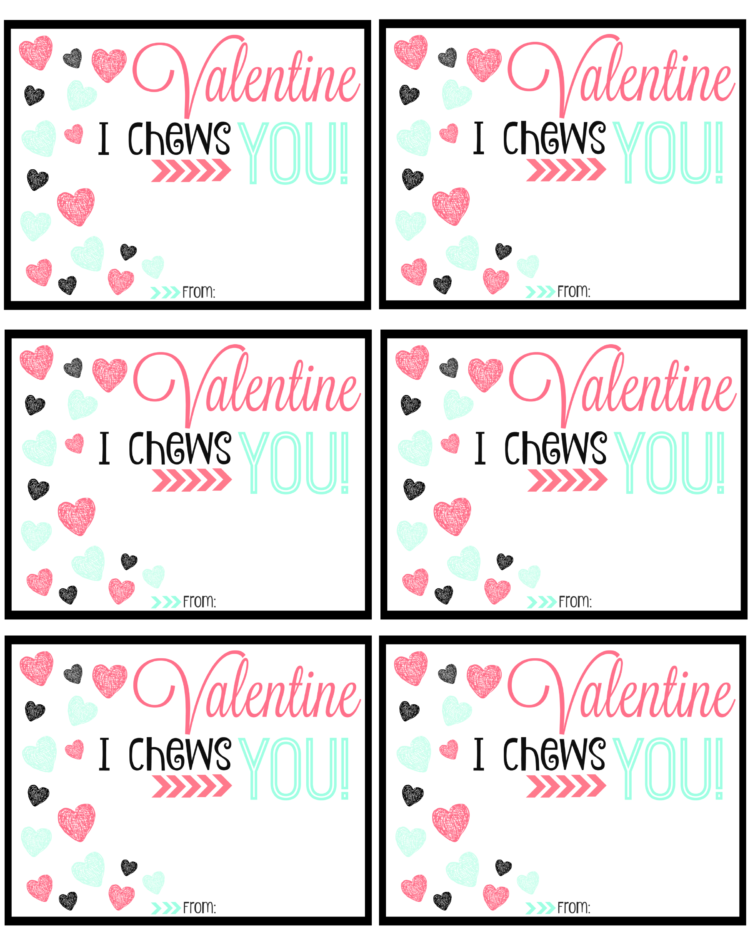  I Chews You Printable Valentine Cards Gluesticks Blog