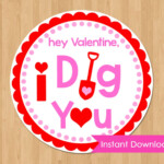 I Dig You Valentine Tags INSTANT DOWNLOAD Printable Valentine