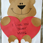 I Love You Beary Much Valentine Bear Craft For Kids Crafty Morning
