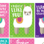 LLama Valentines pdf Valentines Printables Free Camping Theme