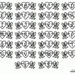 Lovin Valentine Hearts Alphabets Free Coloring Valentines Pics