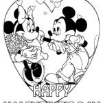 Mickey Mouse Valentines Day Coloring Pages For Kids