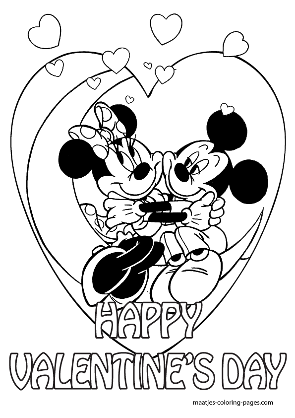 Mickey Mouse Valentines Day Coloring Pages For Kids PrintableValentine