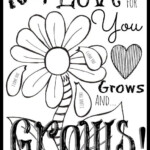 Mothers Day Coloring Pages Printable Valentines Day Cards Love