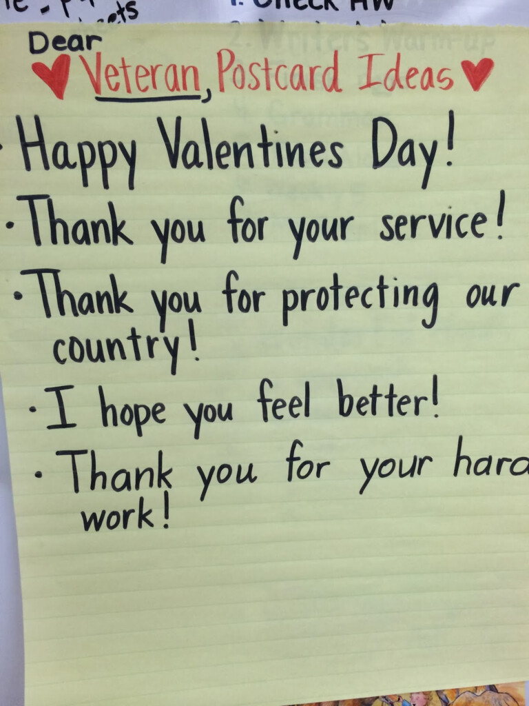 Ms Sepp s Counselor Corner Valentines Postcards For Veterans