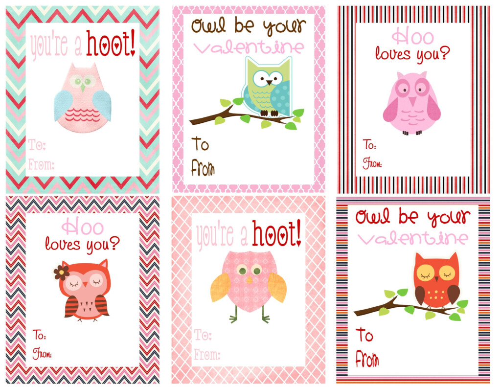 Owl Valentine Printable Valentines Cards Valentines Cards Owl 