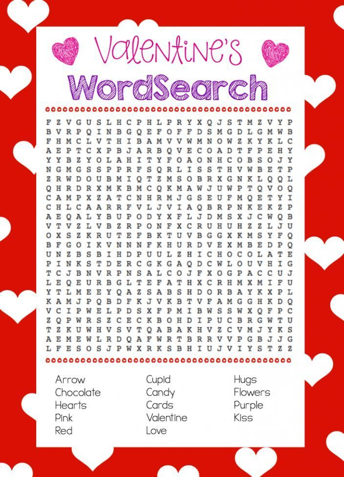 Paper Plate Hearts Valentine s Day Craft Valentines Word Search 