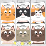 Printable Cat Valentine s Day Cards PDF Kitty Cat Valentine Class