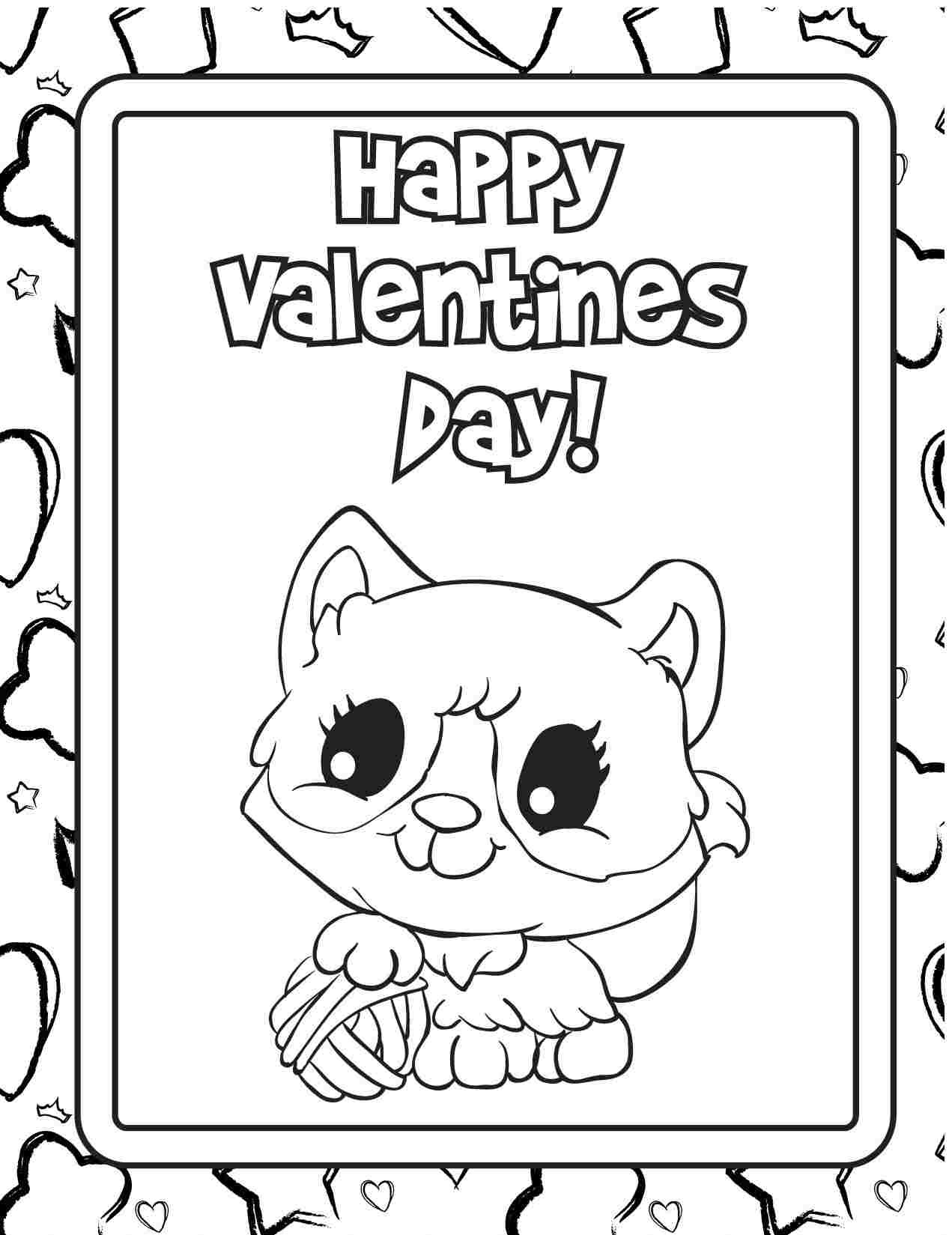 Printable Coloring Pages Valentines Day Cards At GetColorings