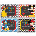 Printable Mickey Mouse Valentine Cards For Kids Etsy