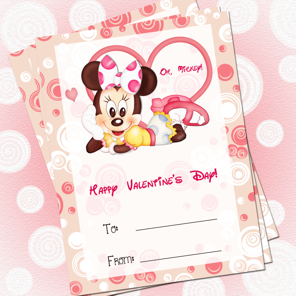 Printable Minnie Mouse Valentine Cards Minnie Mouse Valentine Cards