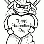 Printable Ninjago valentines day Coloringpagebook