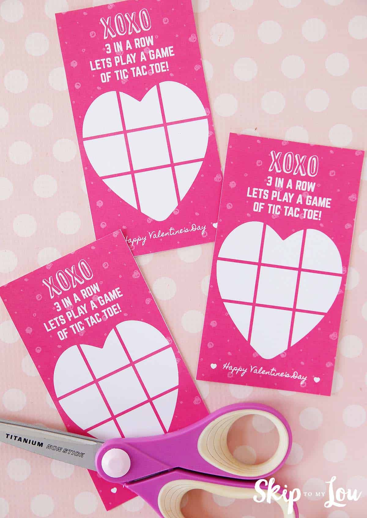 Printable Tic Tac Toe Valentine Skip To My Lou