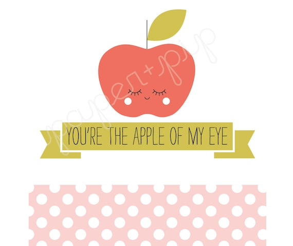 Printable Valentines Apple Of My Eye PDF File