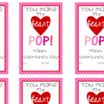 Ring Pop Valentine pdf Printable Valentines Cards Homemade