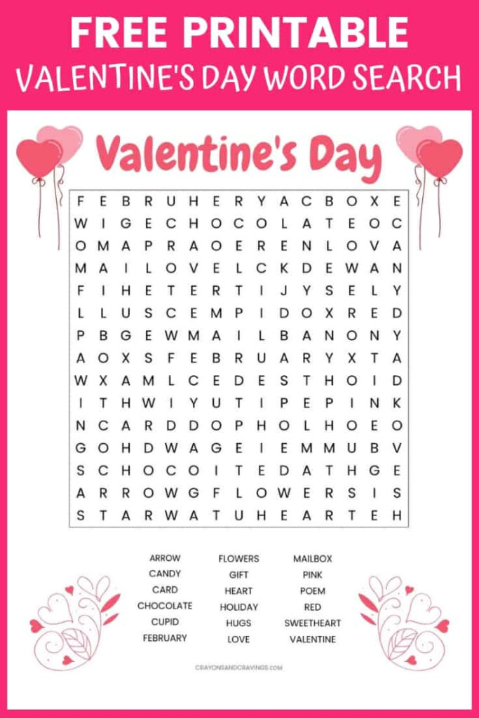 Saint Valentine s Day Word Search Puzzle English Esl Word Search 