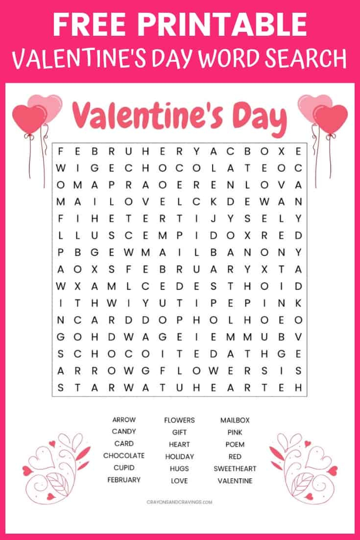Saint Valentine s Day Word Search Puzzle English Esl Word Search