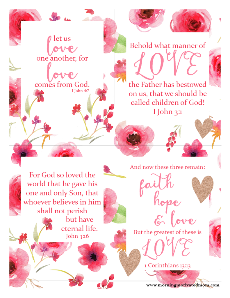 Scripture LOVE Printables Valentines Bible Verse Valentine s Day