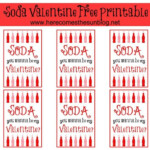 Soda Valentine Free Printable Free Printables Valentines Printables