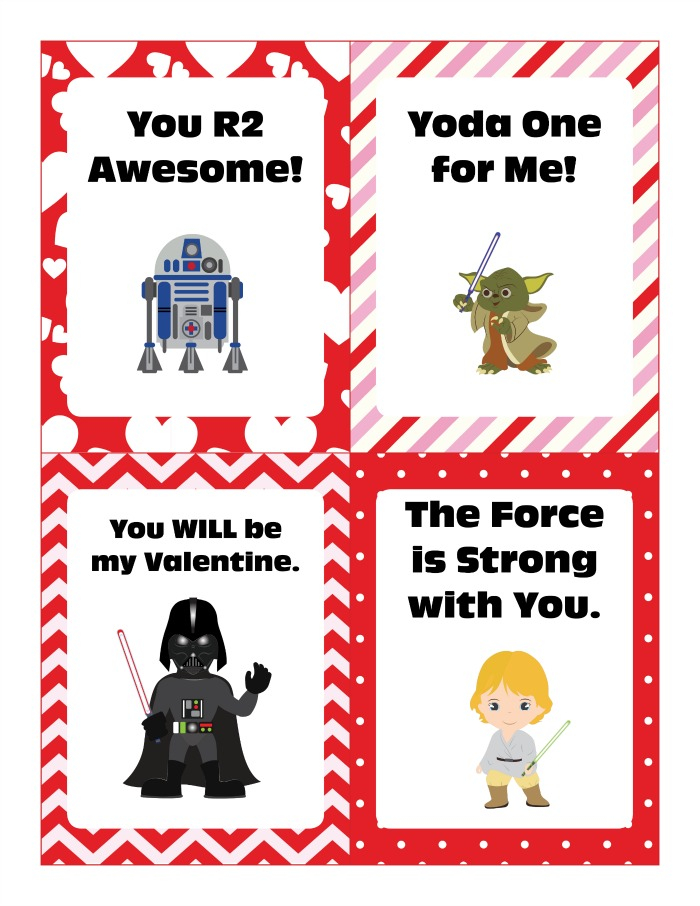 Star Wars Valentine Cards FREE Printable Mommy Evolution