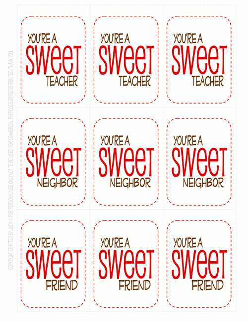 Sweet Valentine Printable Tags For Those You Care About Skip To My Lou