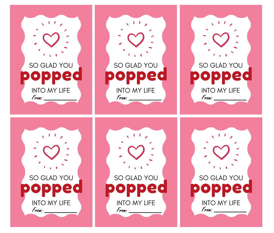 Sweeter Than Cupcakes Pop Tart Valentines