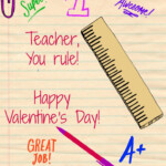 Teacher Valentines Day Card Family Fun Journal Happy Teachers Day