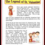 The Legend Of St Valentine Reading Vocabulary And Much More