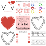 The Life Of Jennifer Dawn V Is For Valentine Preschool Printables And