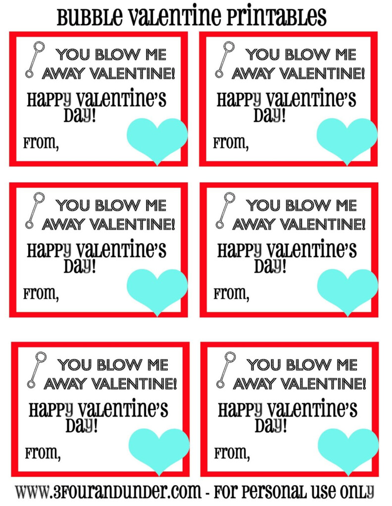 Trisha B Blog Class Valentines Bubbles Valentines Printables 