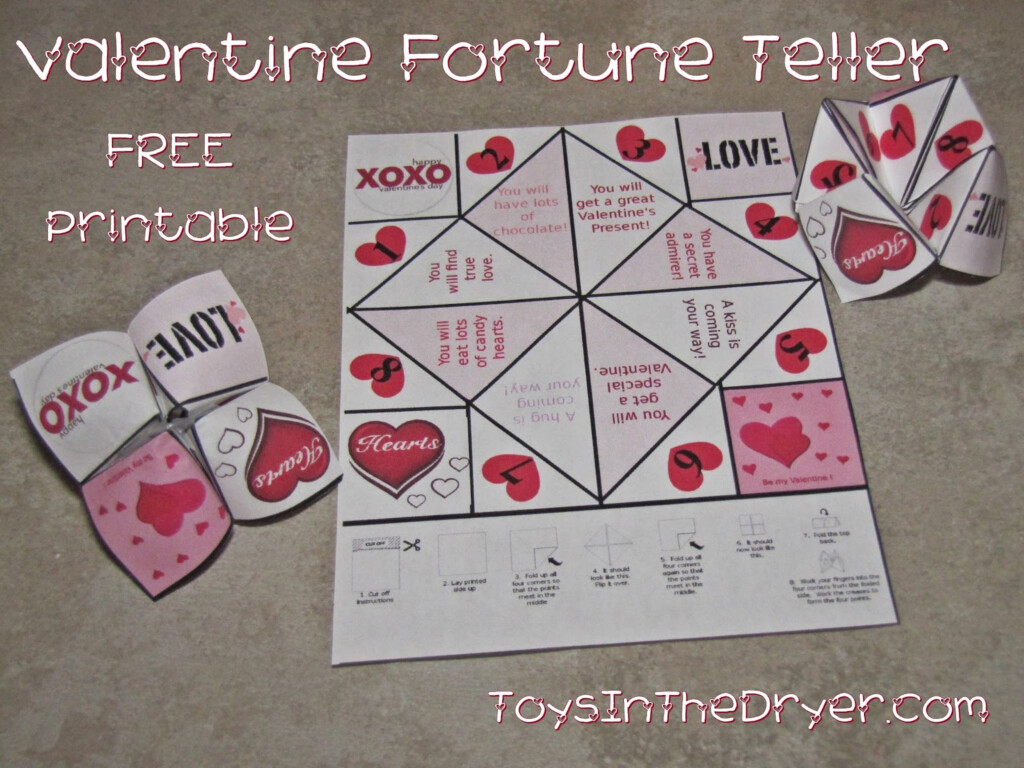 Valentine Fortune Teller FREE Printable Toys In The Dryer