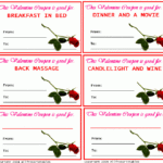 Valentine s Day Coupons Printable Valentine s Day Coupons