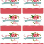 Valentine s Day Labels With Roses Free Printable Labels Templates