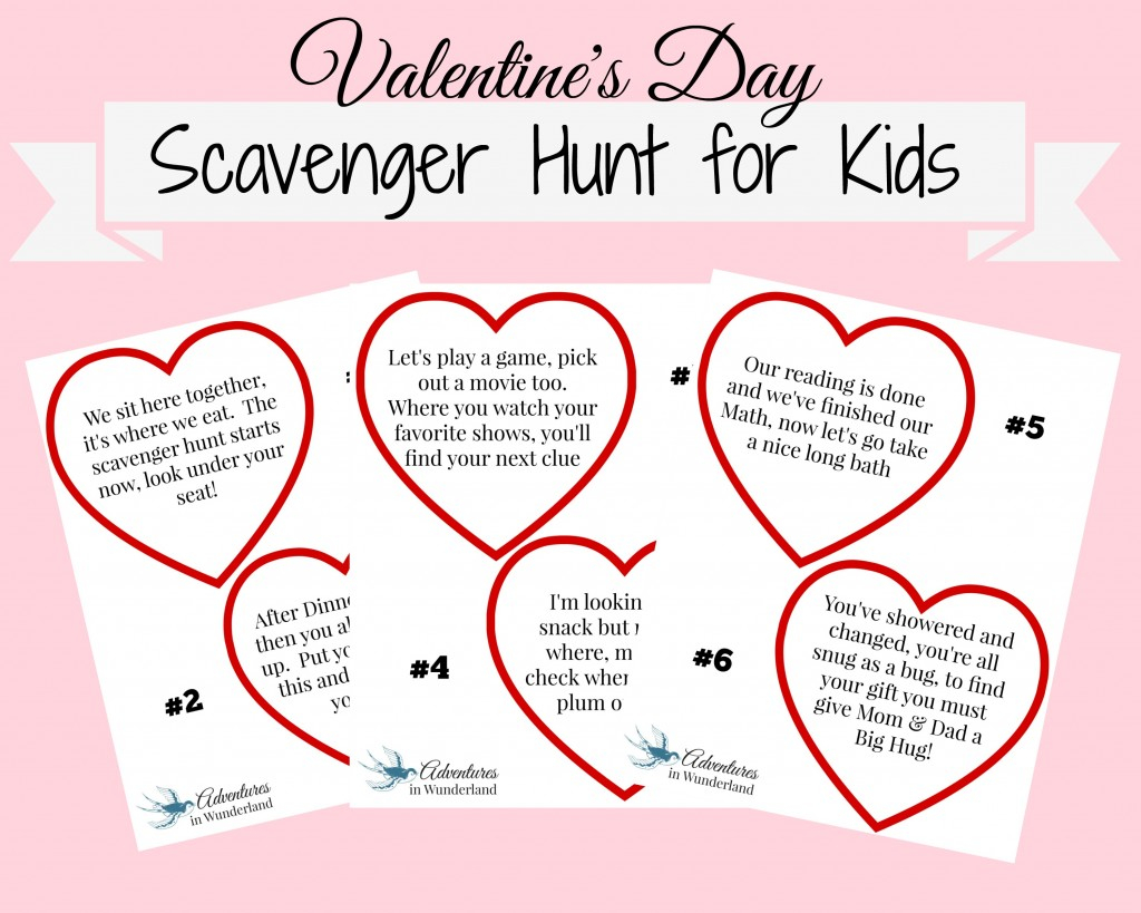 Valentine s Day Scavenger Hunt with Printable Clues A Fun Family 