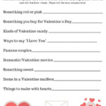 Valentine Scattergories Printable Making Life Blissful