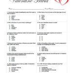Valentine Trivia Game Free Printable