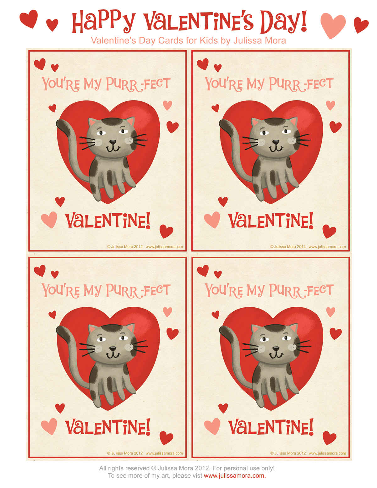 We Love To Illustrate FREE Printable Valentine s Day Cards For Kids