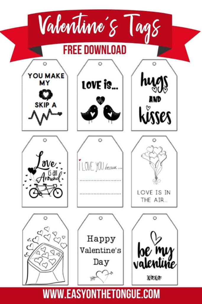 10 Creative Printable Valentine Gift Tags