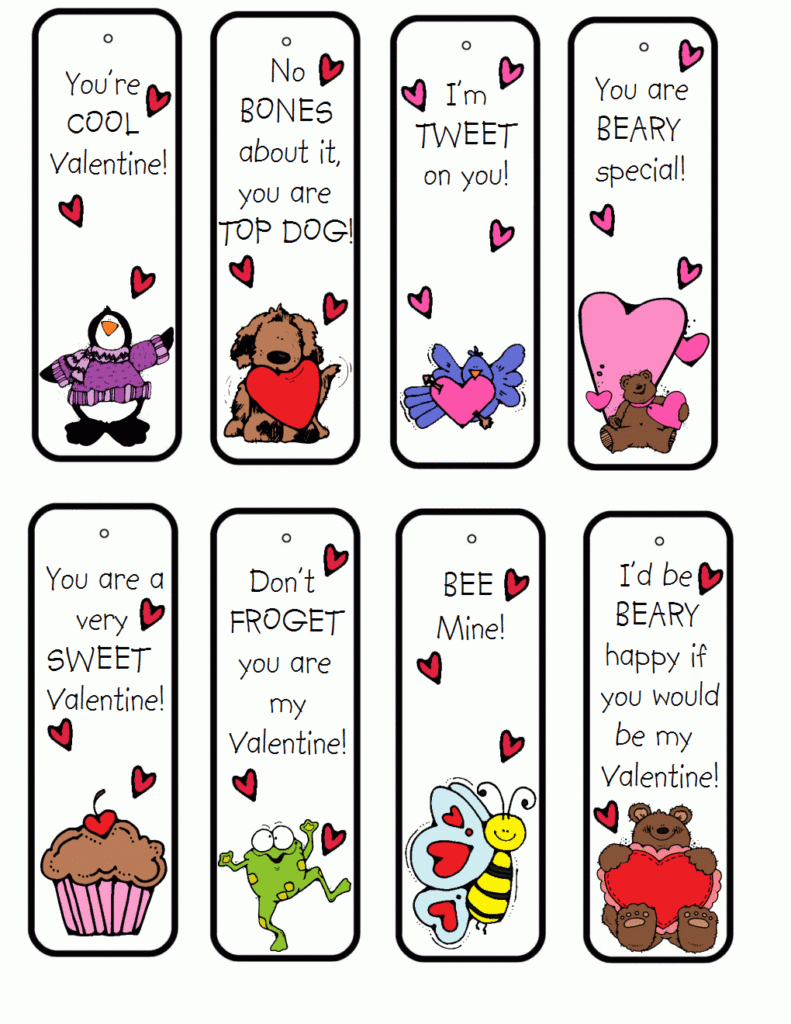 15 FREE Valentine s Day Bookmark Printables