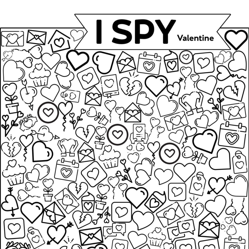 20 I Spy Valentines Printables Gathering Beauty Worksheets Library